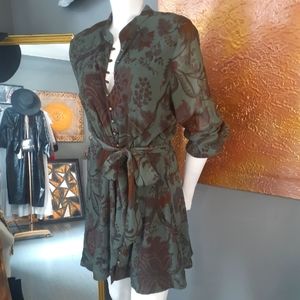 NWT Zara Dark Floral Mini Dress